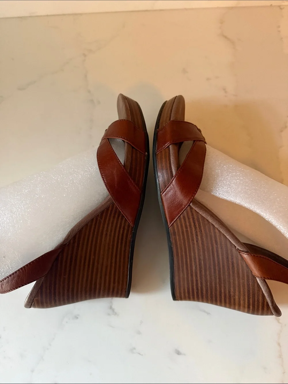 UGG Leather Wedge Sandals